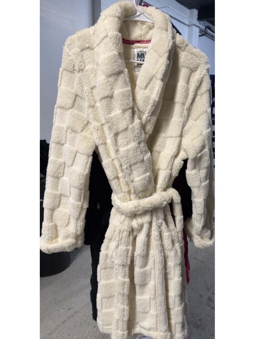 MUK LUKS Checkerboard Plush Robe Size M